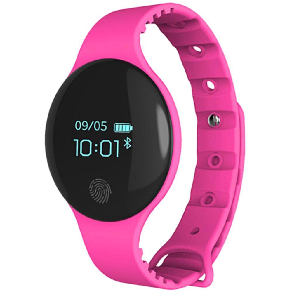 Bluetooth Smart Band Watch Fitness Tracker Bracelet Heart Rate Steps Black