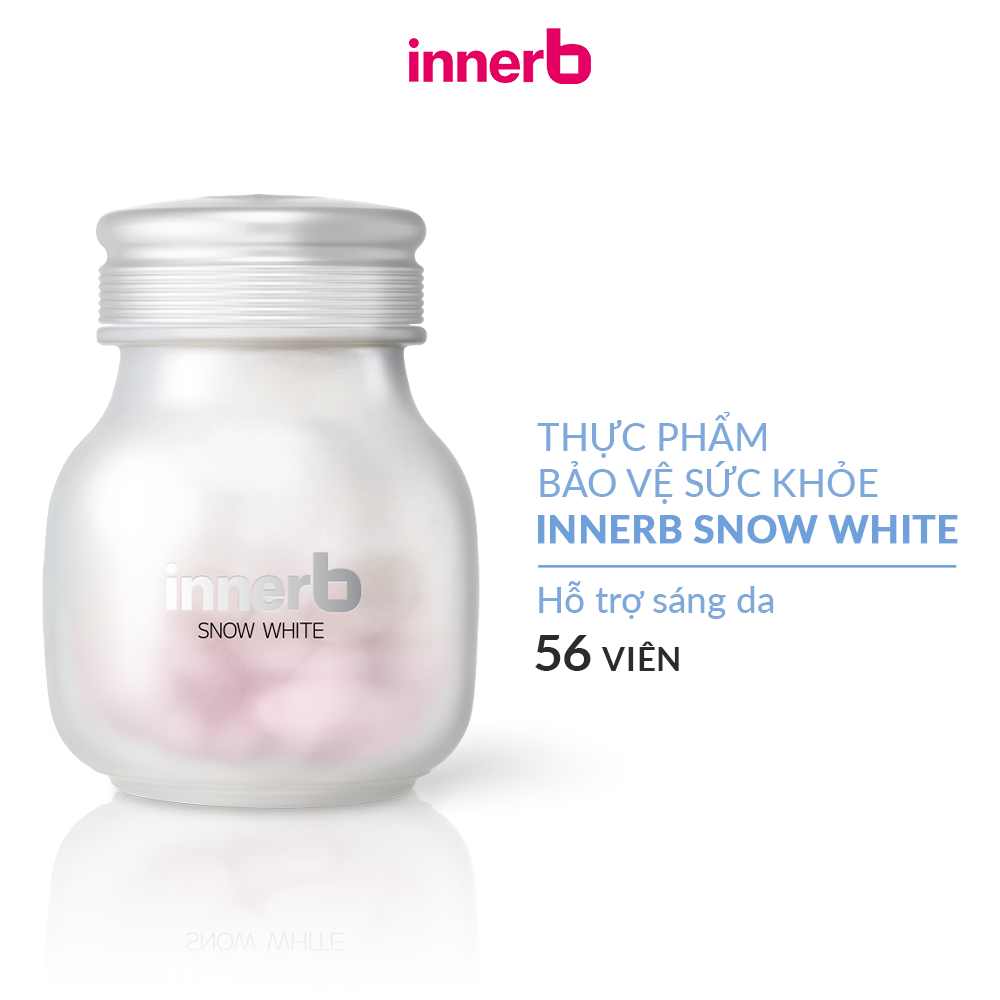 Combo hộp 6 chai nước uống Collagen Vitamin C sáng da InnerB Glowshot & thực phẩm bảo vệ sức khỏe InnerB Snow White