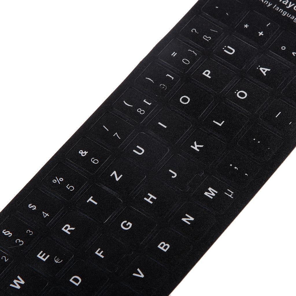 German Matte Keyboard Cover Sticker Protector for 10-17" Notebook Tablet Laptop