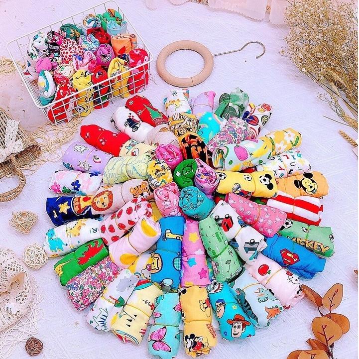 Sét quần chục mặc nhà cho bé trai, bé gái, cotton thun giãn CiZi.shop