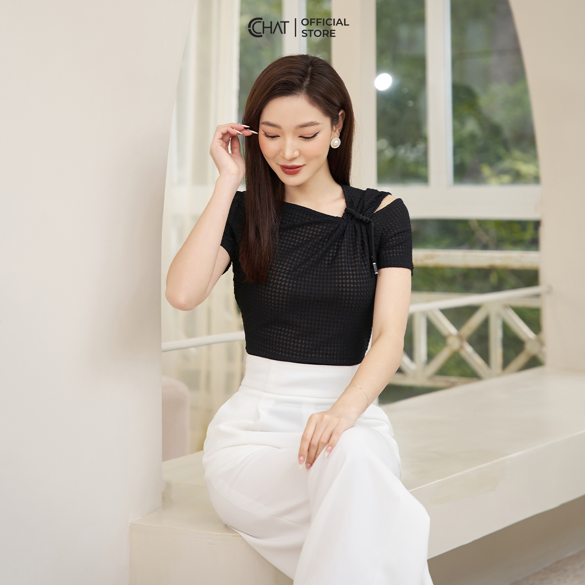 Áo Thun Rúm Lệch Chất Thun Cao Cấp Co Giãn Mềm Mịn 53TNC2007OT