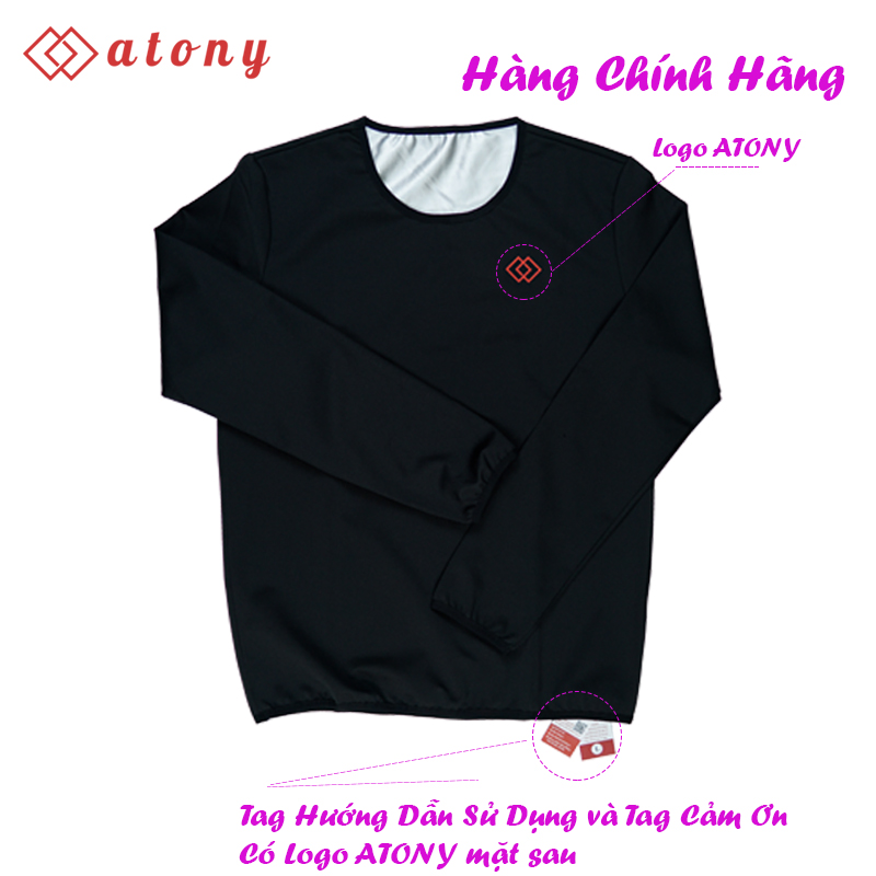 Bộ Đồ Tập Ép Cân Nam ATONY Cao Cấp, Tráng Nano Bạc Sinh Nhiệt Đổ Mồ Hôi, Hỗ Trợ Đốt Mỡ Thừa (Áo Dài Tay + Quần Dài)
