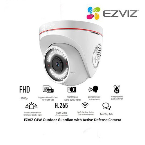 Camera IP - Camera Wifi bán cầu EZVIZ C4W 1080P - Đàm thoại 2 chiều - Hàng Nhập Khẩu