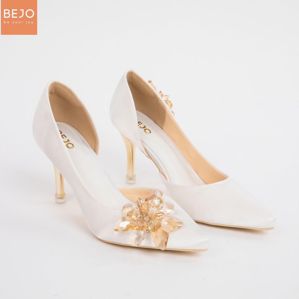 GIÀY CƯỚI - GIÀY CÔbejo DÂU H51.05 HOA PHALE - WEDDING SHOES