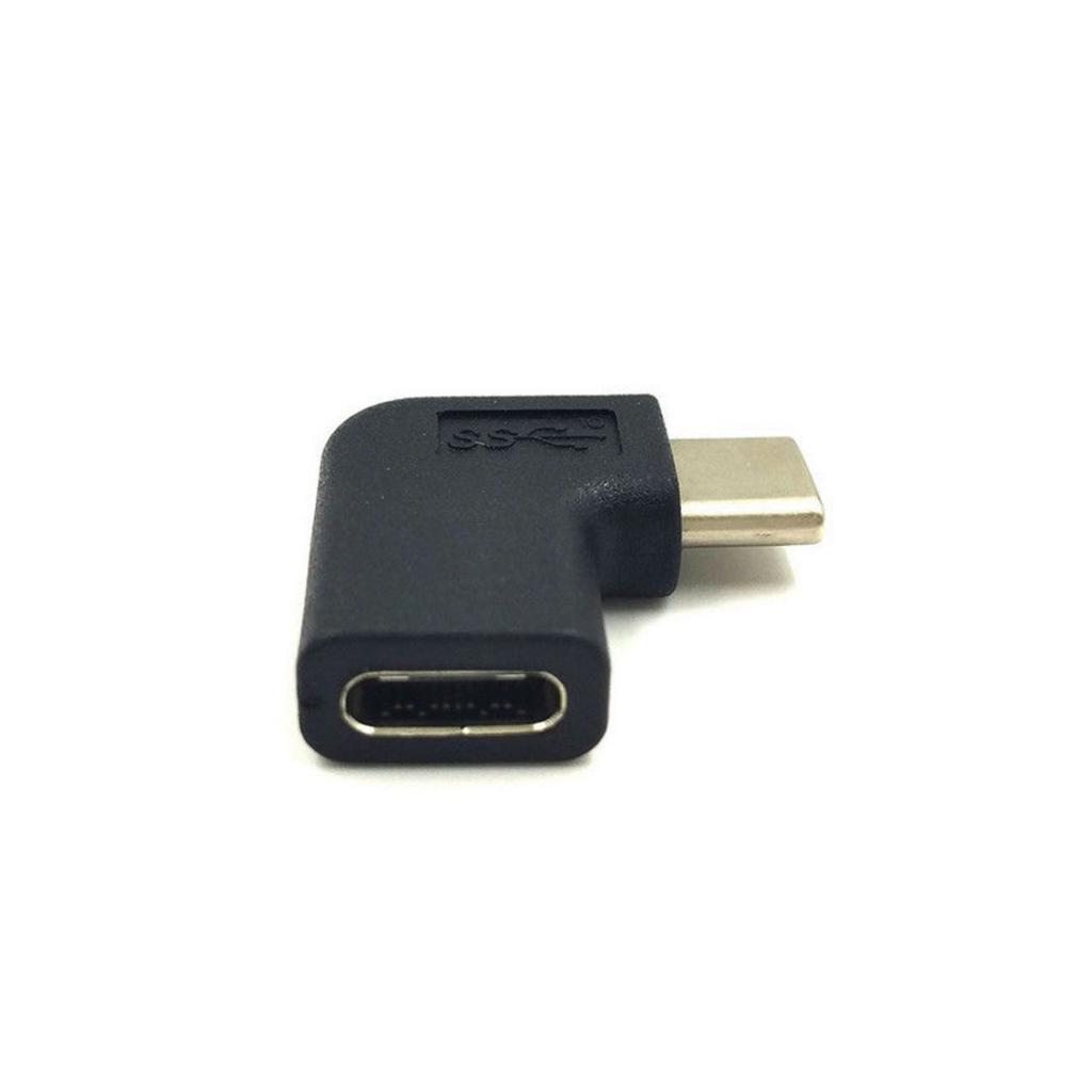 2X USB3.1 Type-C Female to 90 Angle Male Charging Data Sync Extension Adapter