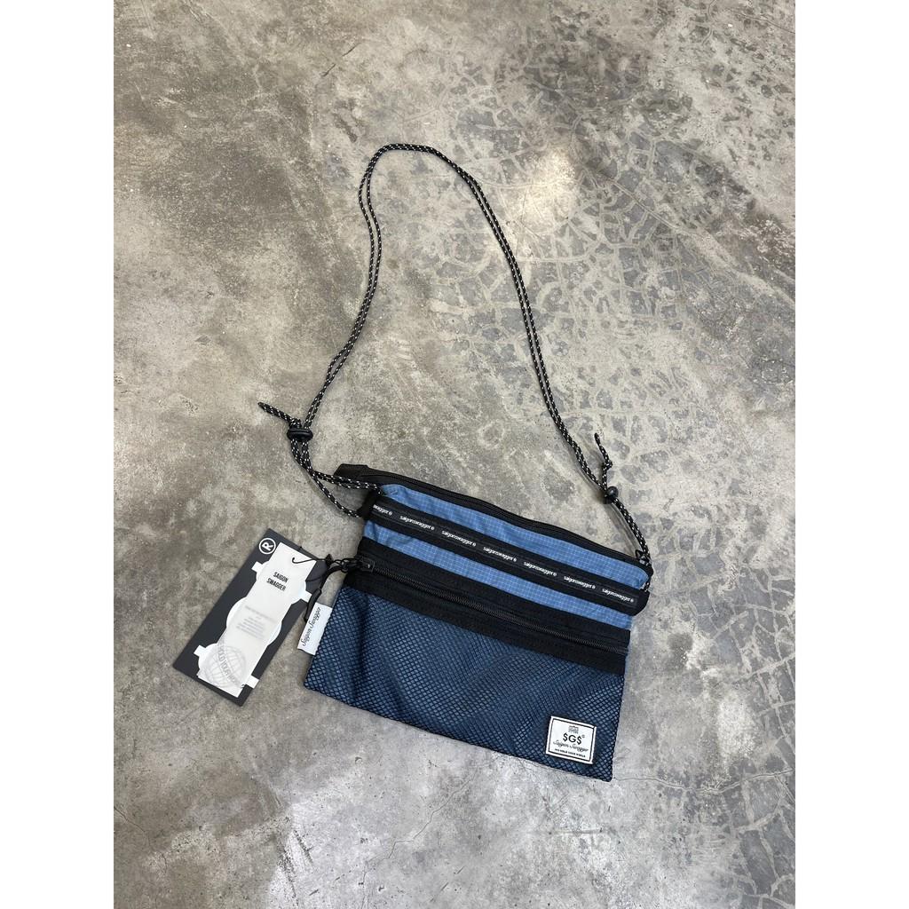 Túi Đeo Chéo Nam, Nữ Saigon Swagger Ngang Phối Lưới SAIGON SWAGGER SGS Side Bag-Vải Sợi Nylon Trượt Nước - Xanh