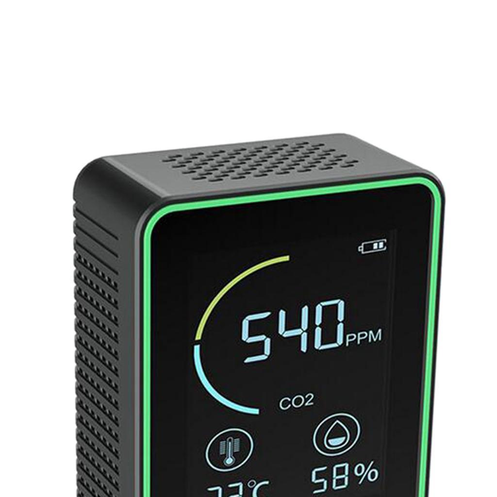 Portable Indoor Air Quality Monitor Air Quality Meters 1200MAh Intelligent Air Quality Sensor CO2 Monitor Accurate Carbon Dioxide Sensor 0-5000PPM