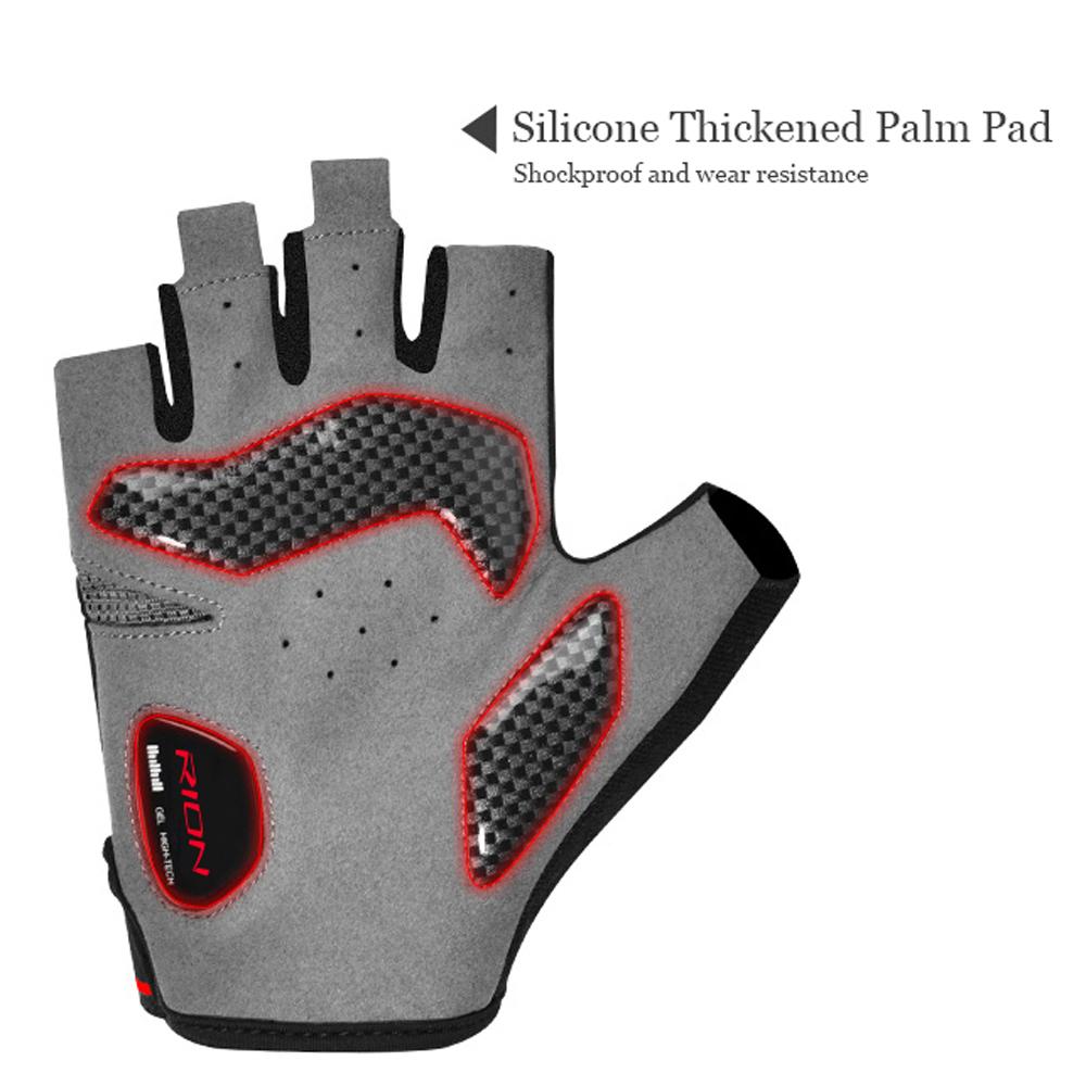 Raion Nam Chống Sốc Gel Pad Đi Xe Đạp Găng Tay Ngón Tay Thể Thao Mùa Hè Xe Đạp Tập Thể Dục Găng Tay Chống Trơn Trượt MTB Xe Đạp Găng Tay