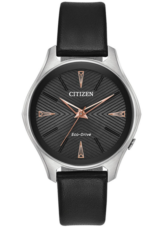 Đồng Hồ Nữ Citizen Dây Da EM0599-17E - Mặt Đen 