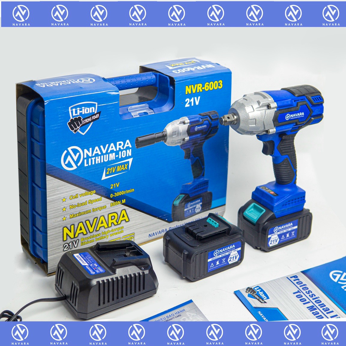 MÁY SIẾT BULONG CAO CẤP NAVARA MỞ ỐC 34mm BẢO HÀNH 24 THÁNG CHÍNH HÃNG