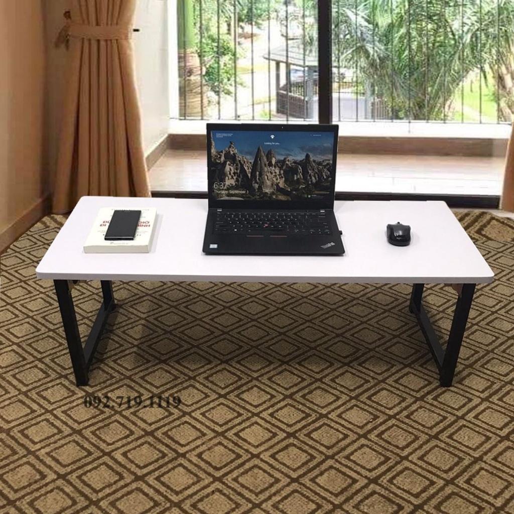 Bàn gỗ gấp gọn chân sắt ngồi bệt, dùng để làm việc, bàn ăn, dễ dàng gấp gọn khi không sử dụng