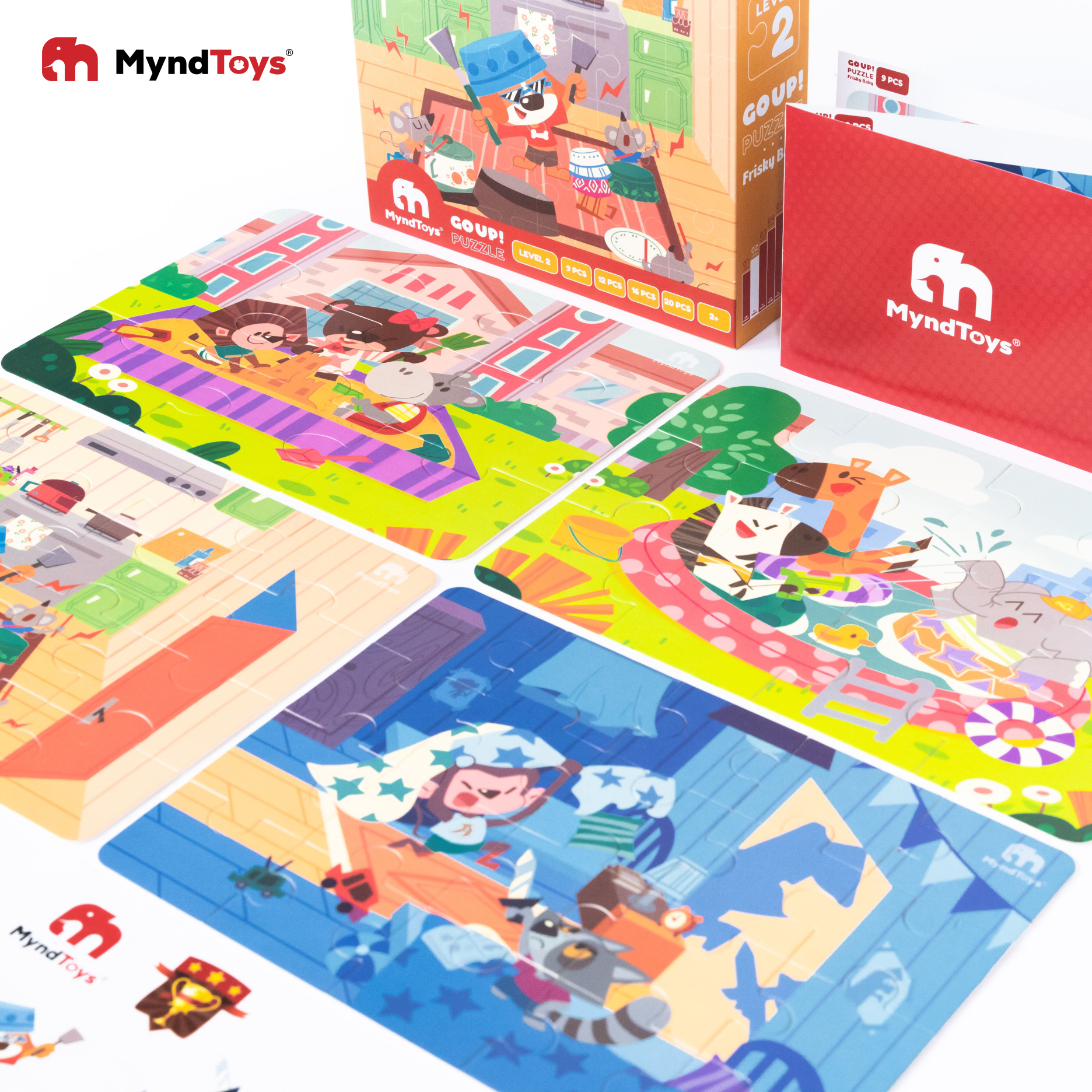 Đồ Chơi Xếp Hình Myndtoys - Go Up! Puzzle Level 2 - Frisky Baby Dành Cho Các Bé Từ 2 Tuổi