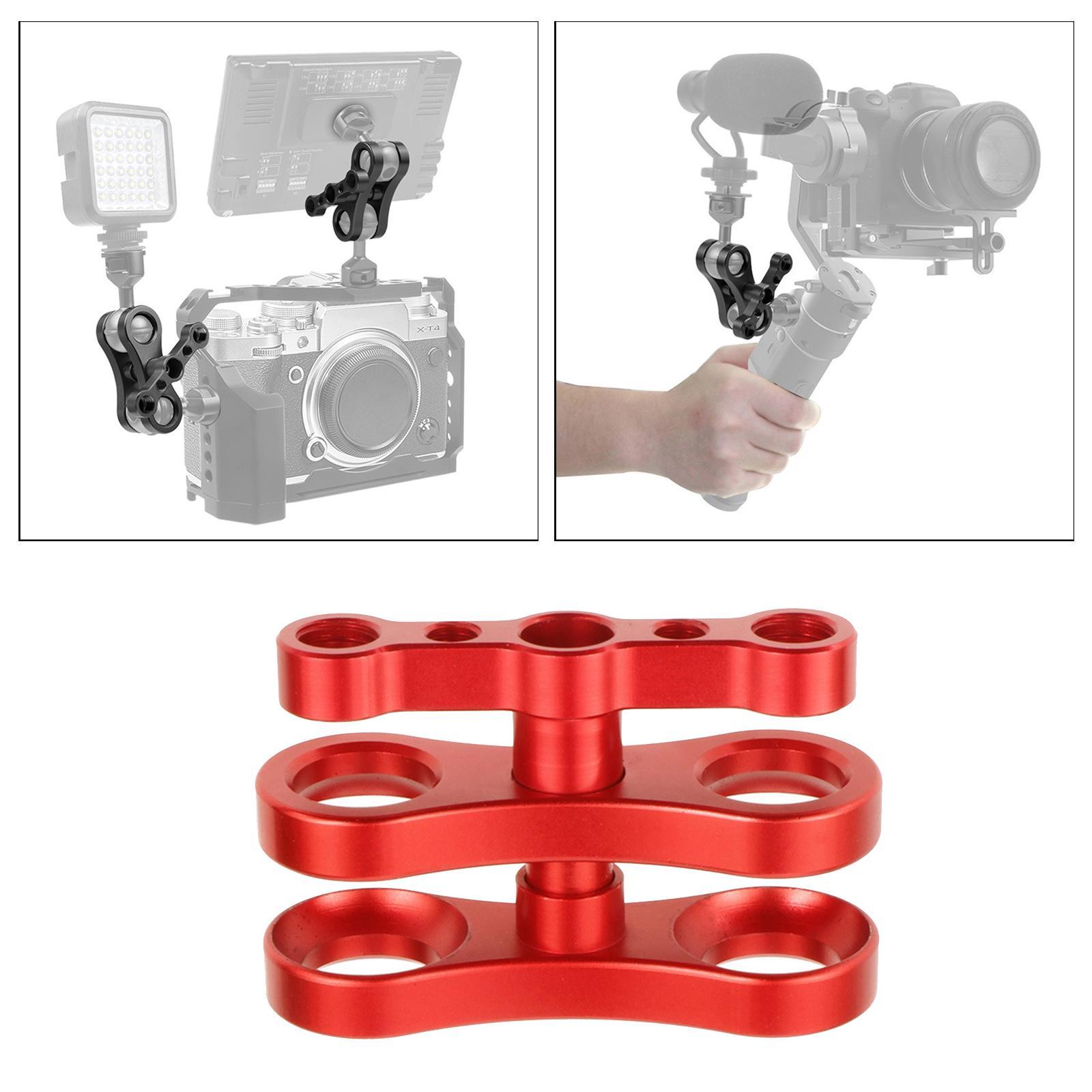 Aluminum Standard 1" Ball Clamp for Underwater Diving Light Arm System red
