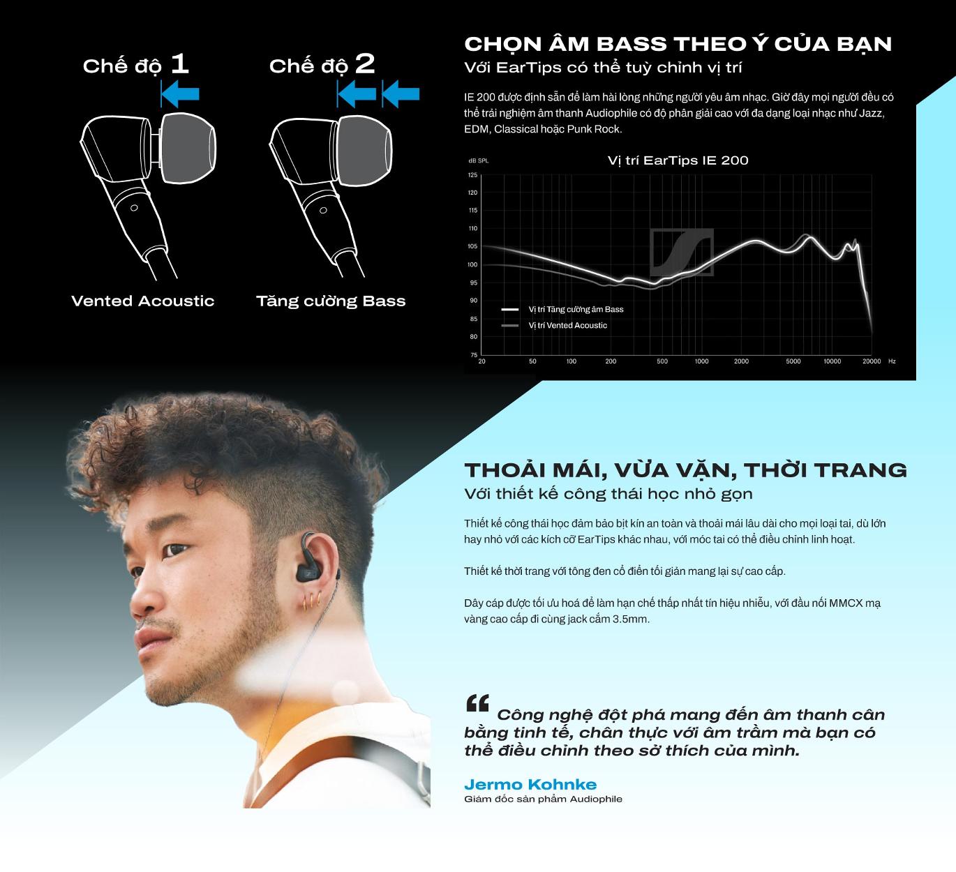 Tai nghe SENNHEISER IE 200 - Hàng Chính Hãng