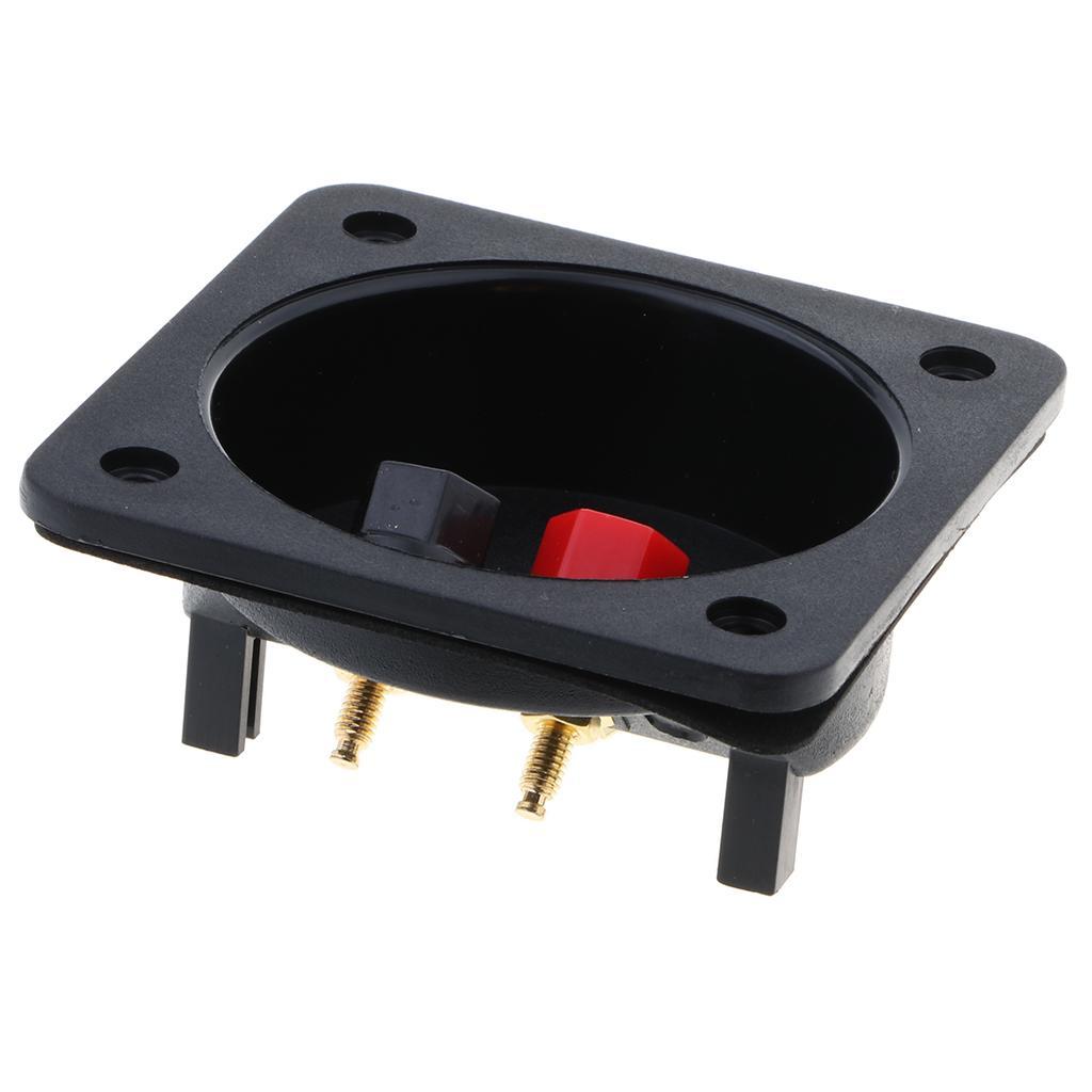 Speaker 2-Way Terminal Binding Post Spring Cup Connectors 80-Red & Black