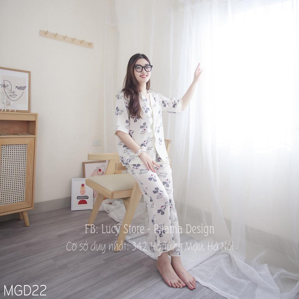 Đồ Bộ Mặc Nhà, Pijama Nữ, Bộ Ngủ Nữ Dễ Thương Chất Lụa Mát