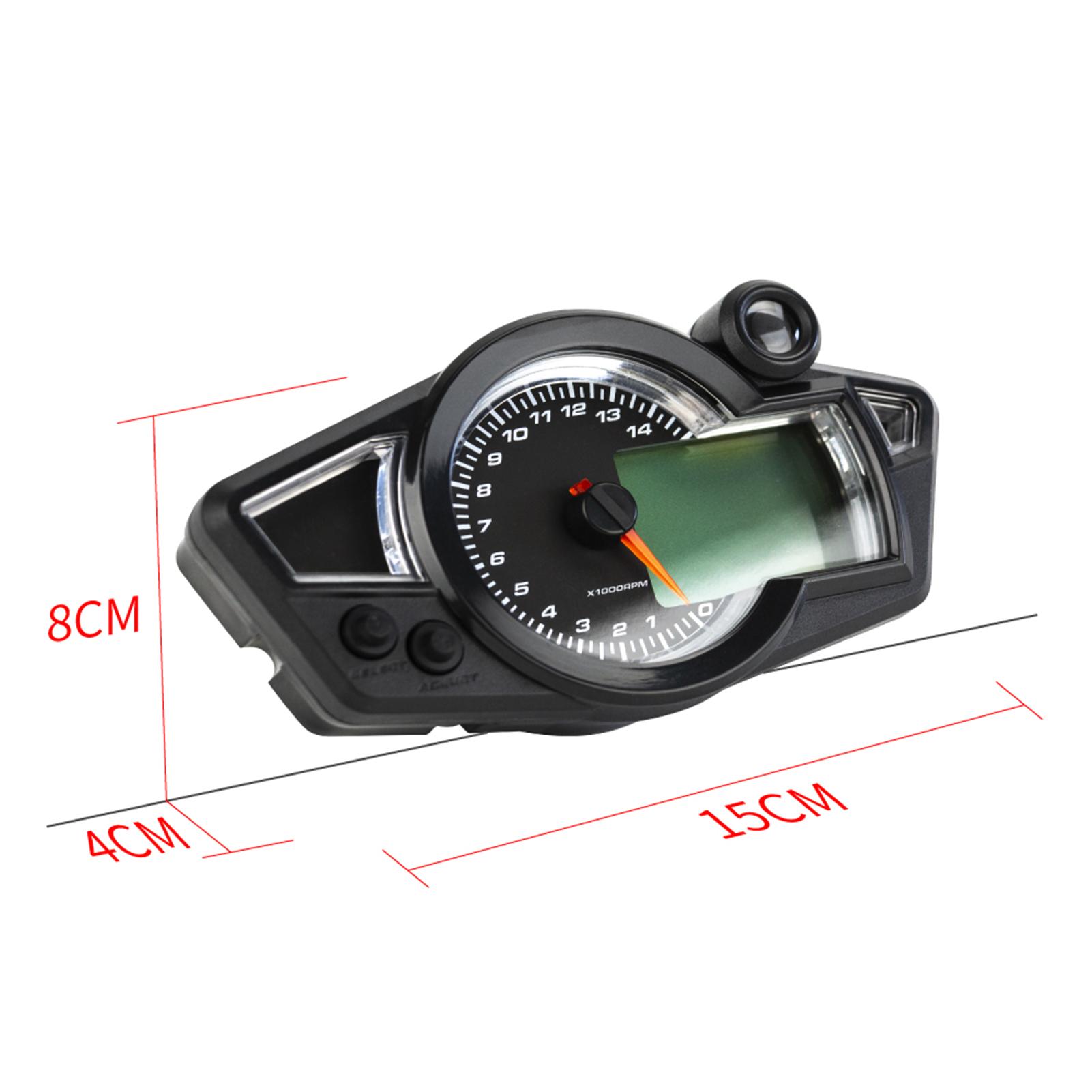 Đồng hồ đo tốc độ xe máy điện tử 12V 14000RPM tích hợp màn hình LCD kỹ thuật số