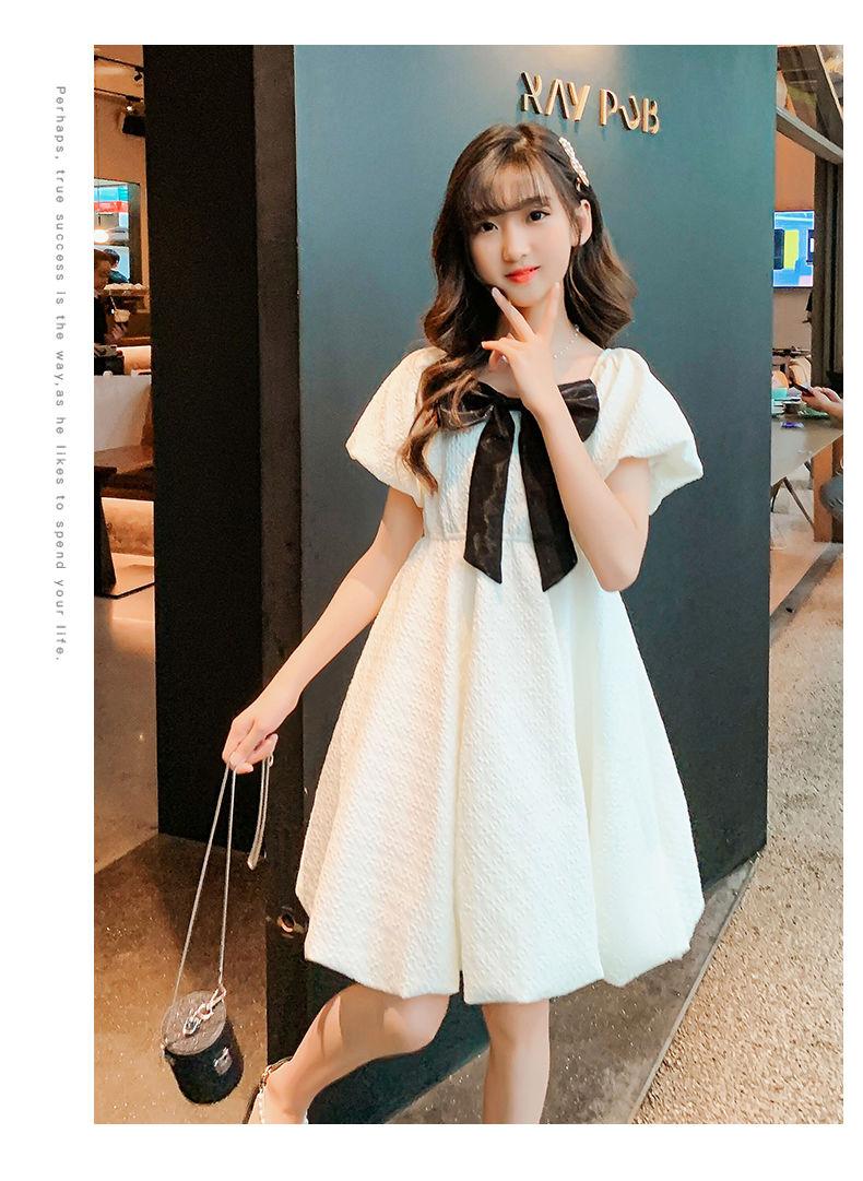 DONGSHOP HOT Cô gái ăn mặc mùa hè 2023 trẻ em mùa hè tây thời trang trẻ em váy công chúa cô gái trung bình lớn bé váy