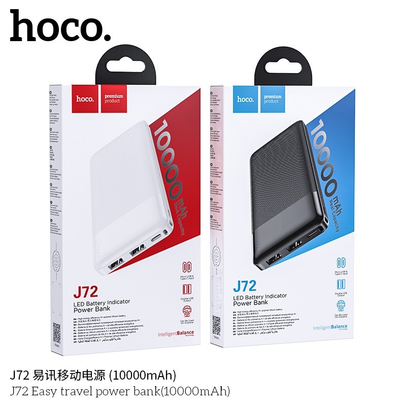 Pin sạc dự phòng Hoco J72-10.000mAh-HÀNG CHÍNH HÃNG