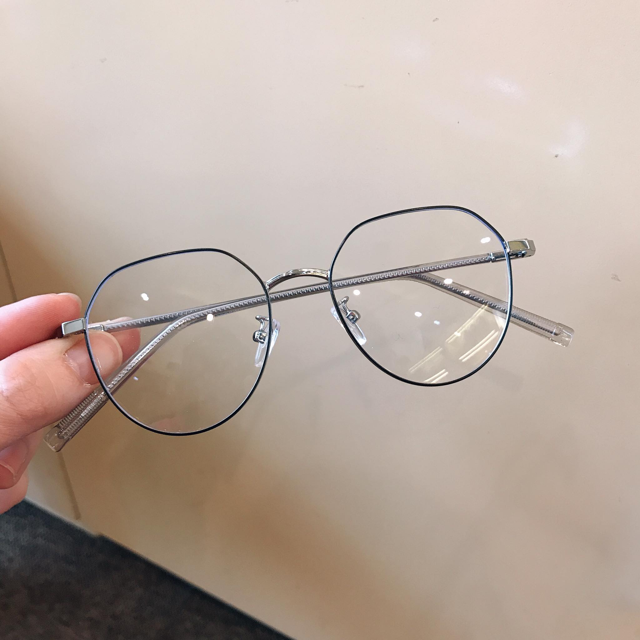 Kính gọng vintage Kim loại Hàn Quốc cao cấp G6833 + tặng Tuavit Kính xinh đa năng