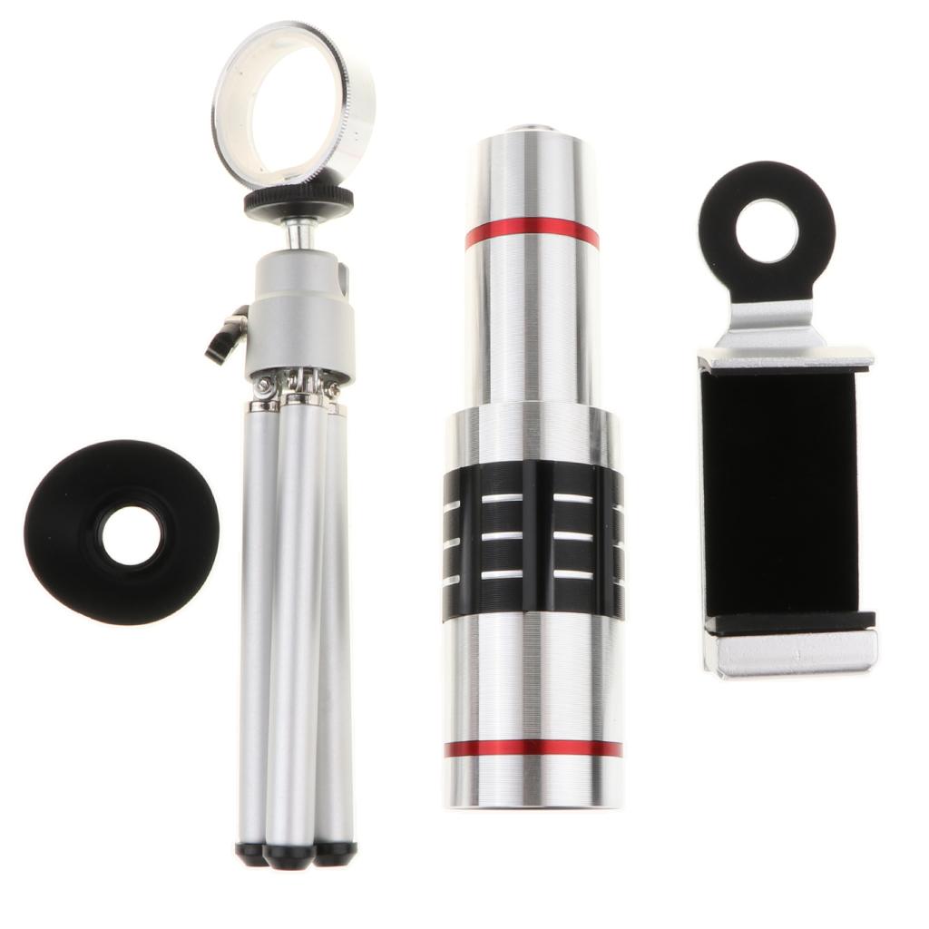 Phone Lens 18X Telephoto Lens with Tripod for Phones black