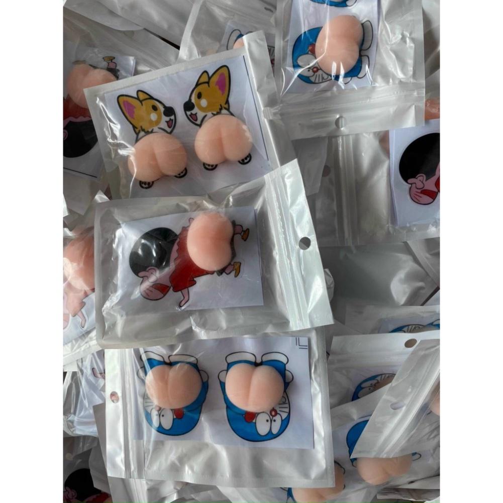 Set 2 Miếng Dán Lưng Điện Thoại Mochi Đào Cute Bóp Bóp