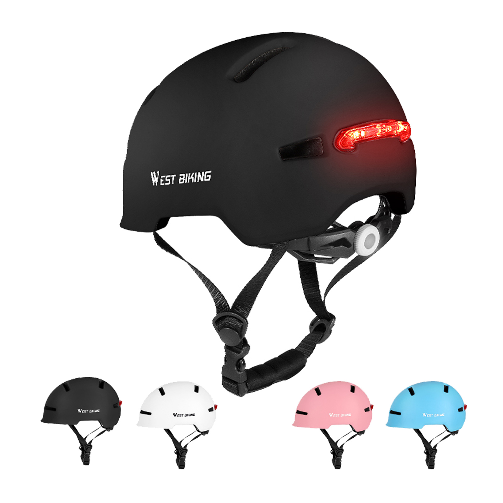 Mũ bảo hiểm đi xe đạp nam nữ WEST BIKING có thể điều chỉnh với đèn chiếu hậu độ bền cao, chống sốc tót