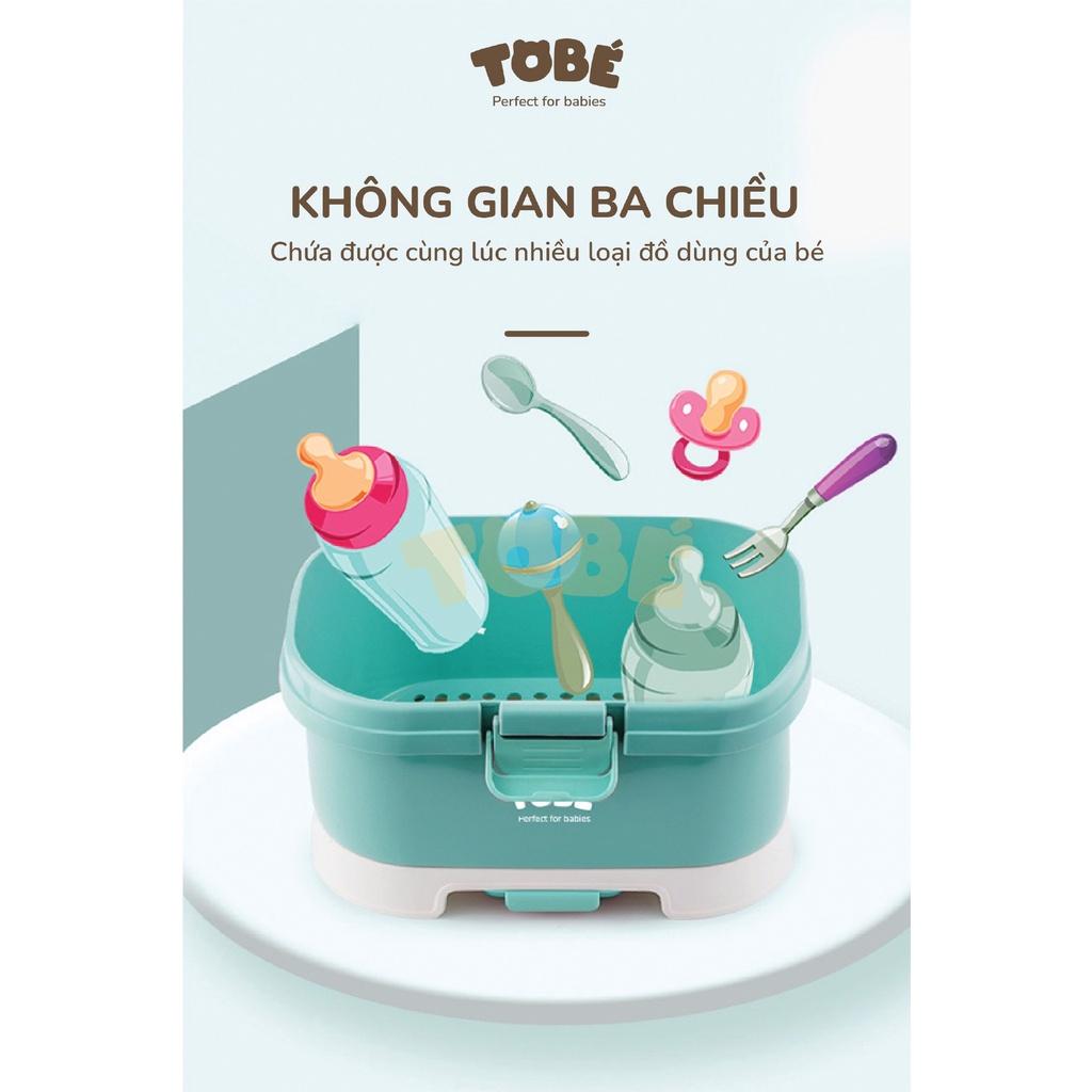 Giá úp bình sữa Binky ToBé có nắp đậy tiện lợi cho mẹ an toàn cho bé ( Tặng kèm sticker siêu cute)