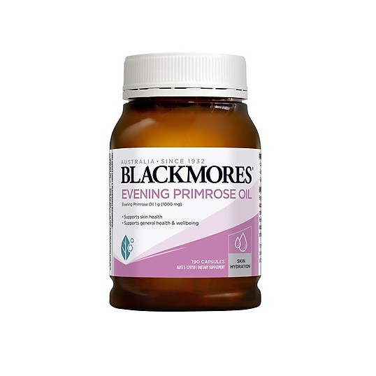 Viên uống Blackmores Dầu hoa anh thảo Evening Primrose Oil hỗ trợ sức khỏe trong thời gian kinh nguyệt và đẹp da 190 viên Nhập Khẩu Úc