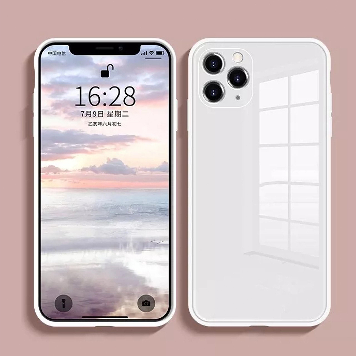 Ốp lưng kính màu viền dẻo dành cho Iphone 12/ 12 Pro/ 12 Pro Max