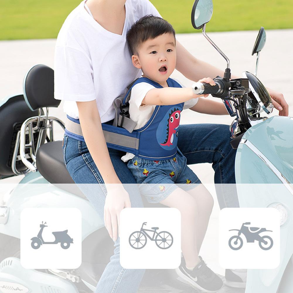 Di Động Ngăn Ngừa Rơi Có Thể Điều Chỉnh Dây Đai Bảo Vệ Hoạt Hình Trẻ Em An Toàn Đai Đi Xe Máy Điện Dây Đeo An Toàn Cho Bé