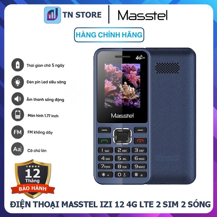 Hình ảnh Điện thoại Masstel IZI 12 4G LTE - 2 Sim 2 Sóng - Pin 1000 mAh - Loa to - Hàng Chính Hãng - Bảo Hành 12 Tháng