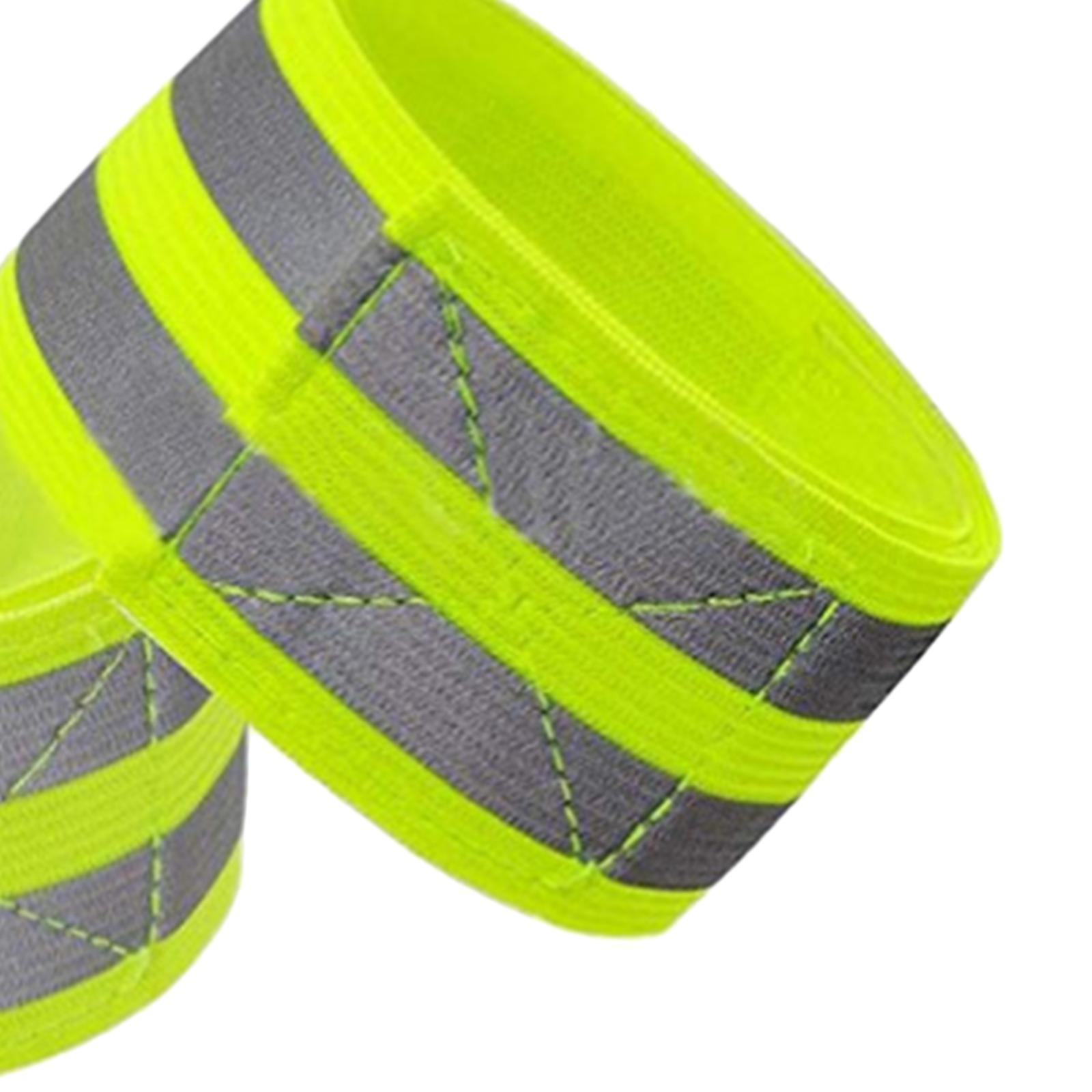 Reflective Bands Safety Reflector Straps Adjustable Elastic Reflective Arm Bands Reflectors Armband for Arm Ankle Wrist Leg