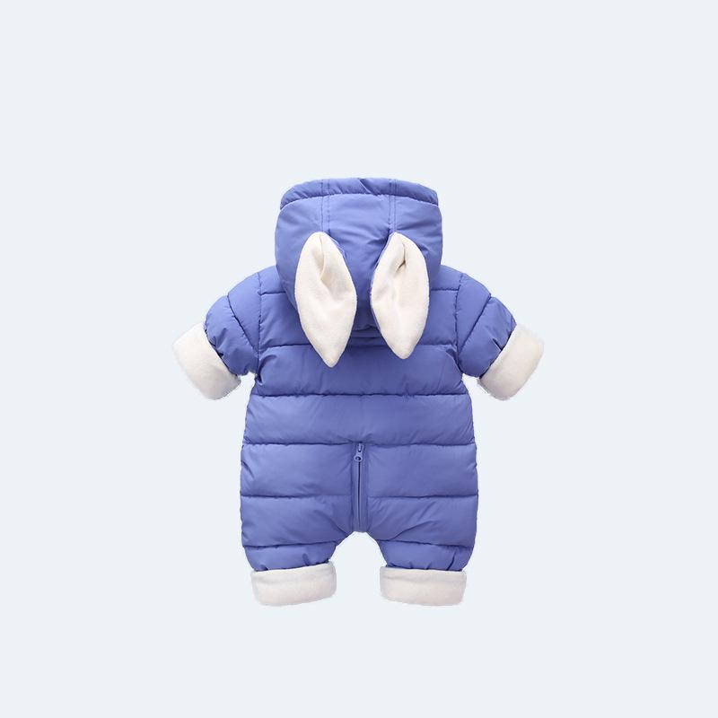 OLEKID 2021 Mùa Đông Cho Bé Rompers Plus Nhung Ấm Cho Bé Gái Snowsuit Hoạt Hình Thỏ Con Bé Trai Liền Quần Cho Bé Áo Liền Quần Quần Áo