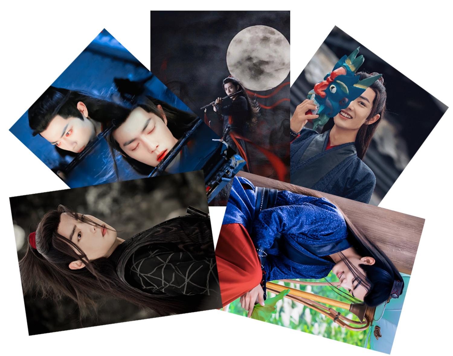 SET 5 Tranh Poster Tiêu Chiến, Ngụy Vô Tiện 'Trần Tình Lệnh' 21cmx30cm