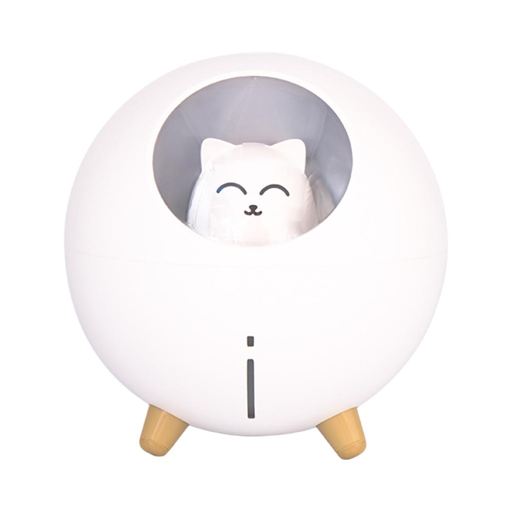 Lovely Cat Air Humidifier 220ml Cool Mist Mini Diffuser Romantic Color LED Lights Small Desktop USB Humidifier