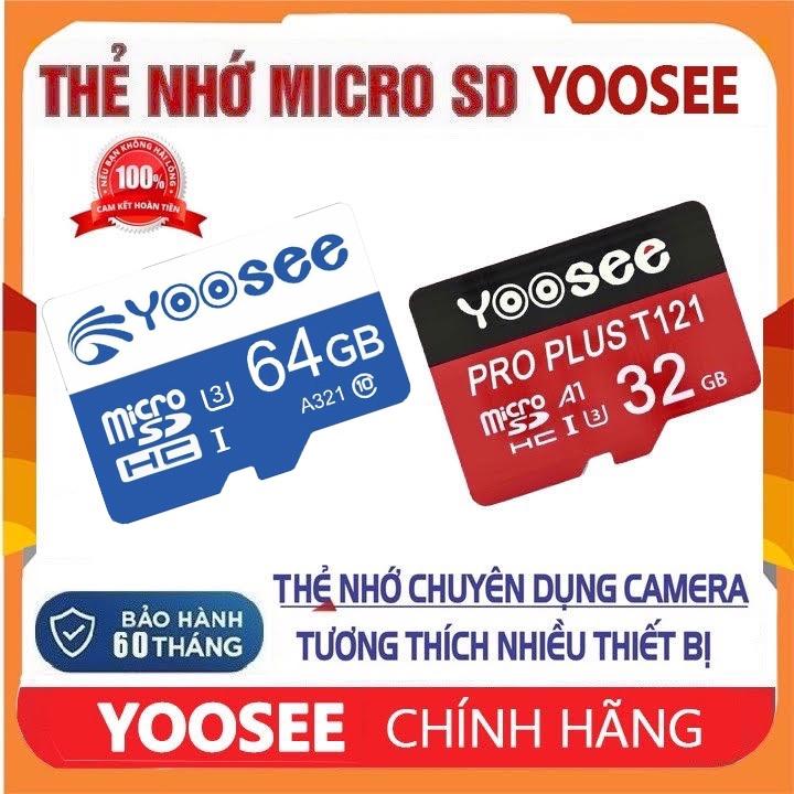 Thẻ Nhớ MicroSDHC Yoosee Pro Plus 64GB và 32GB A1 U3 4K R95MB/s W45MB/s - Chuyên Camera Và Điện Thoại