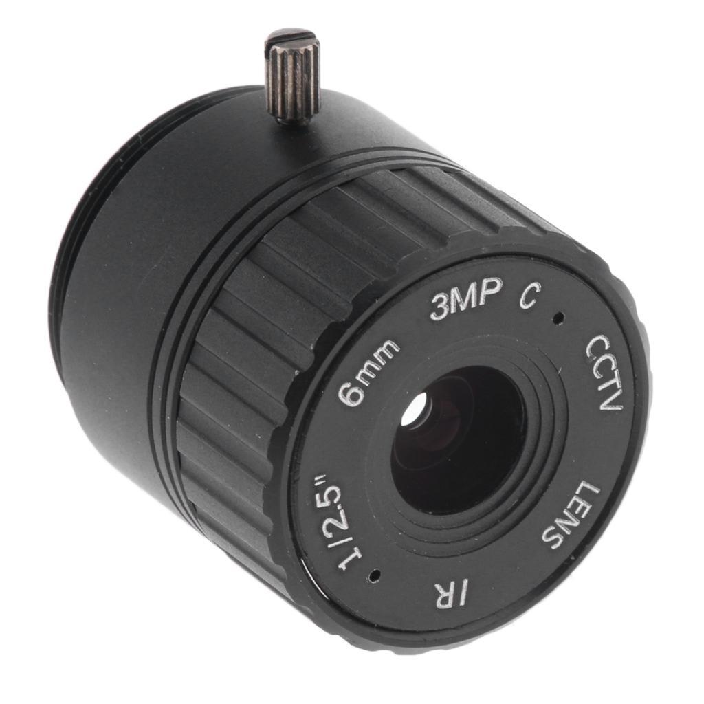 6mm Fixed Iris 1/2.5" F2.4 3MP Lens CS Mount for Security Cameras