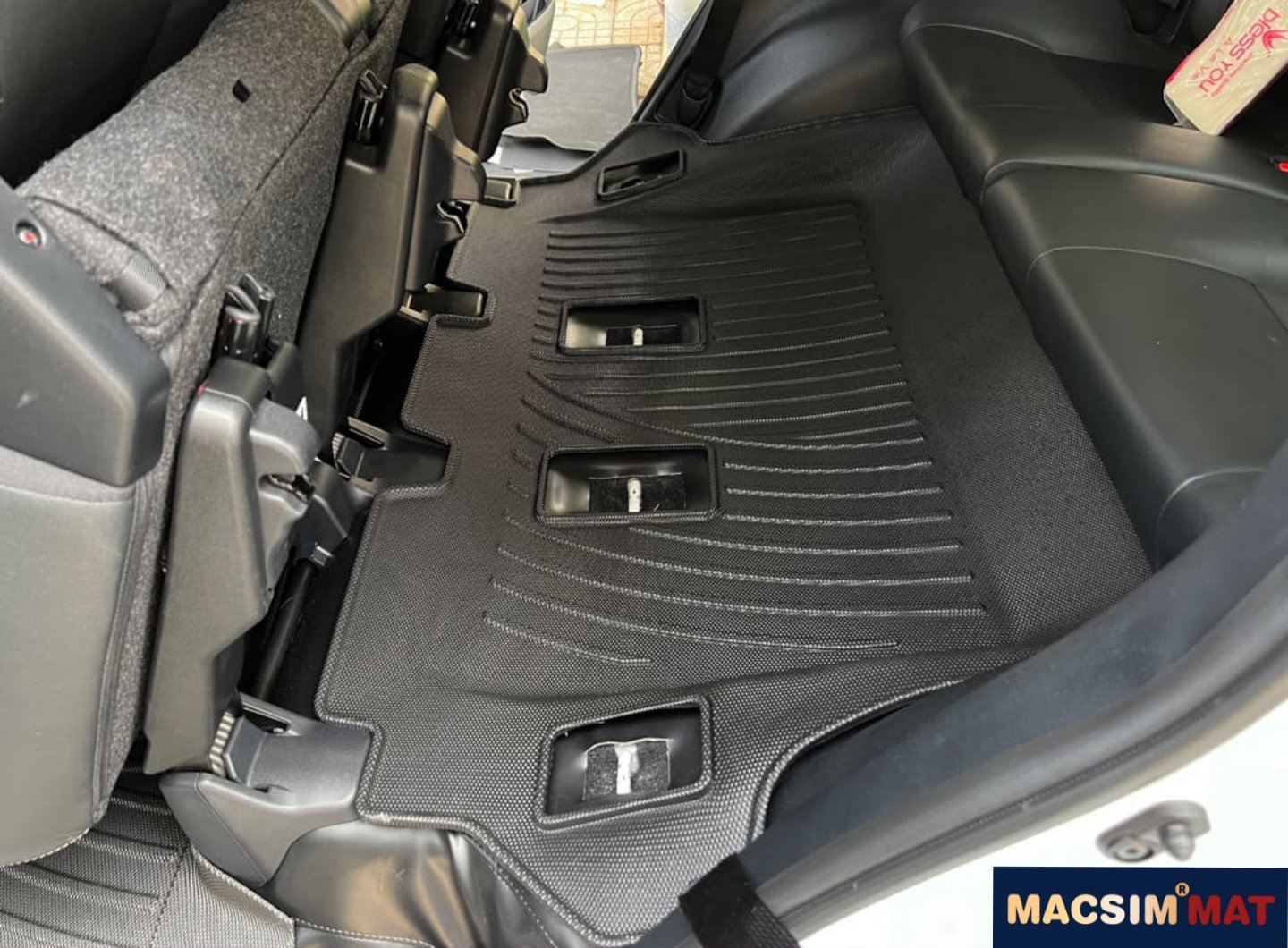 Thảm lót sàn xe ô tô Toyota Innova 2008 - 2016 Nhãn hiệu Macsim chất liệu nhựa TPV cao cấp màu đen- 2 hàng ghế