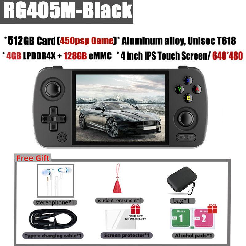 Máy điều khiển trò chơi cầm tay RG405M ANBERNIC RG405M 4 inch Màn hình cảm ứng IPS T618 Nhôm Android12 PSP PSP 512G 70000 Trò chơi Màu sắc: 512G 450 PSP