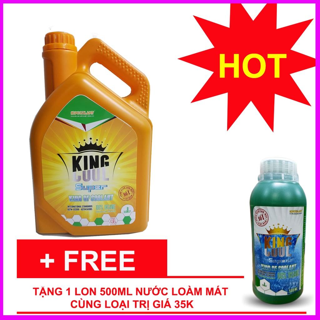 COMBO Nước làm mát xe ô tô KINGCOOL SUPER can 4L + 500ml