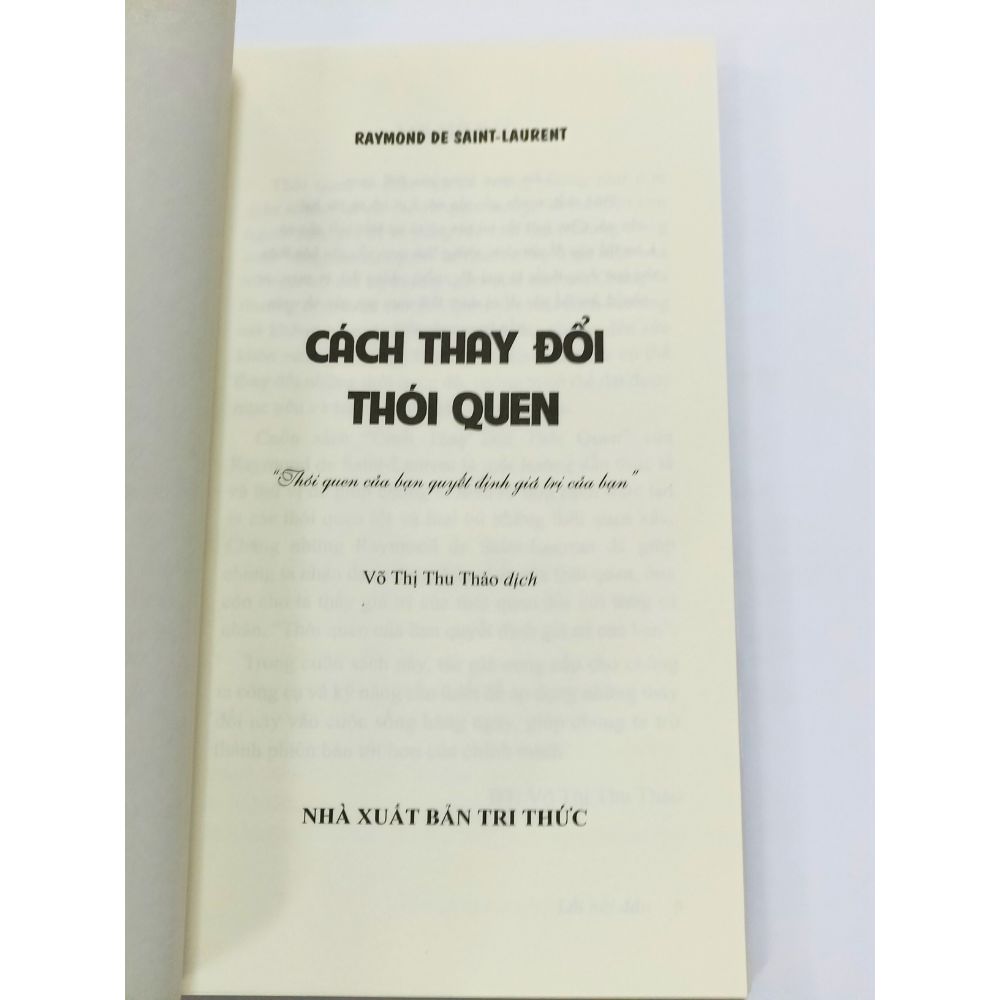 Sách - Cách Thay Đổi Thói Quen - Raymond Desaint-Laurent