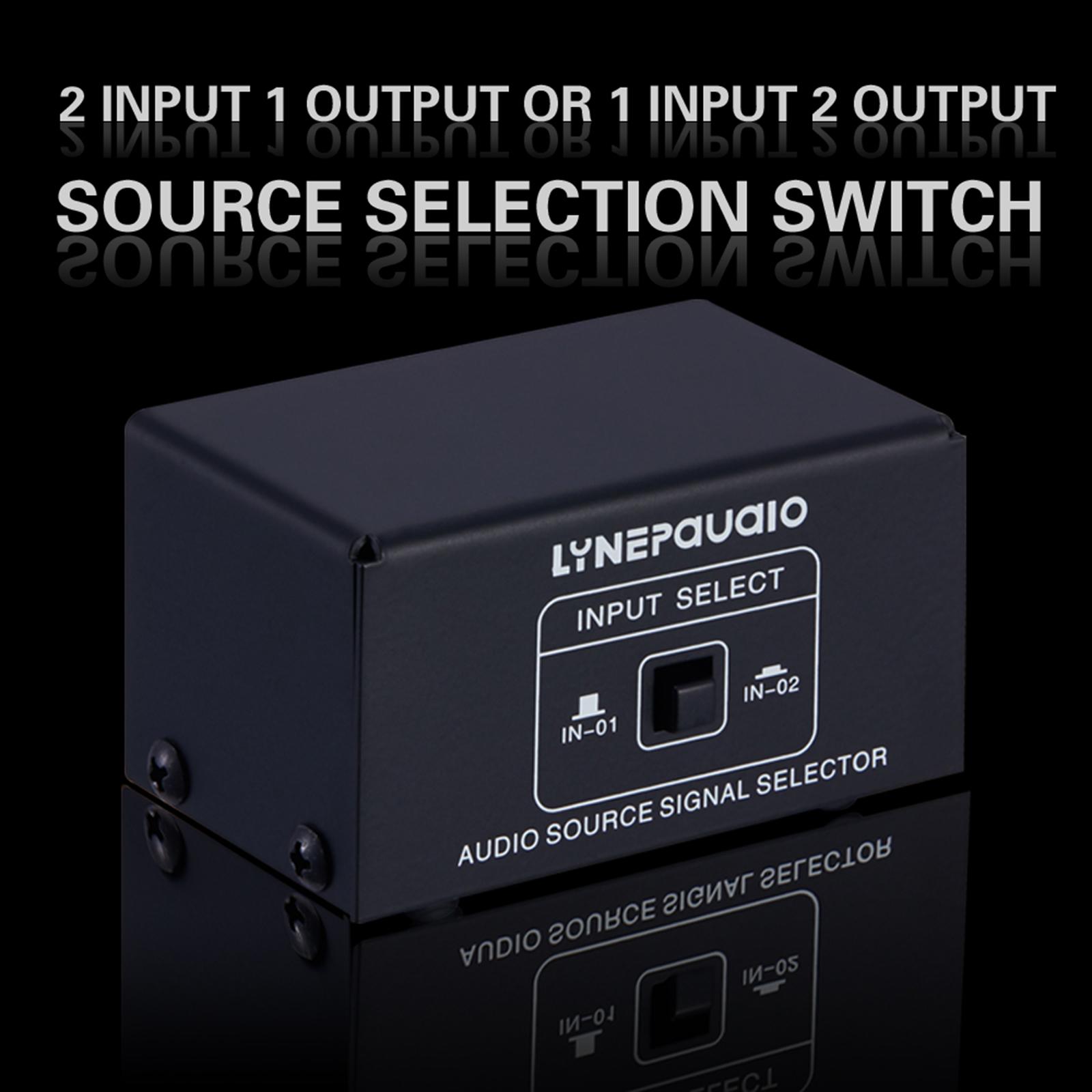 2 in 1 Out or 1 in 2 Out Audio Source Signal Selector, Switcher, Speaker, Audio Source, Switcher, Lossess