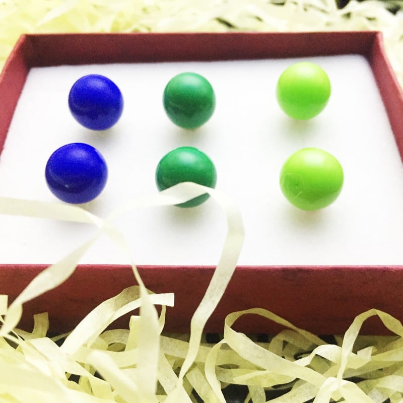 Combo 2 đôi khuyên hạt nhiều màu sắc giao màu ngẫu nhiên