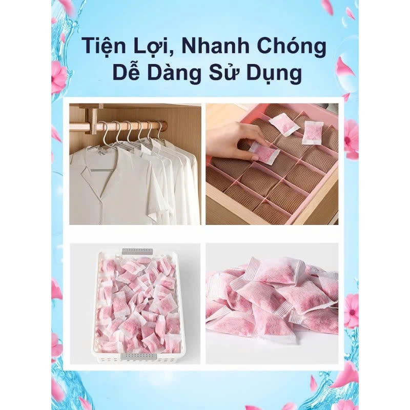 48 gói hút ẩm chống mốc dạng treo dùng cho tủ quần áo tủ giầy giúp hút ẩm quần áo tránh bị ẩm mốc