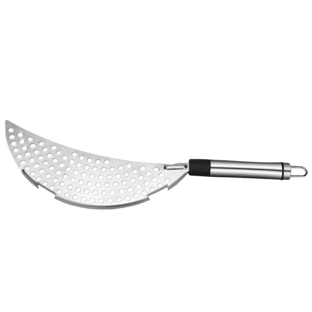 Kitchen Stainless Steel Half-Moon Pan Strainer Pot Drainer Pasta Strainer