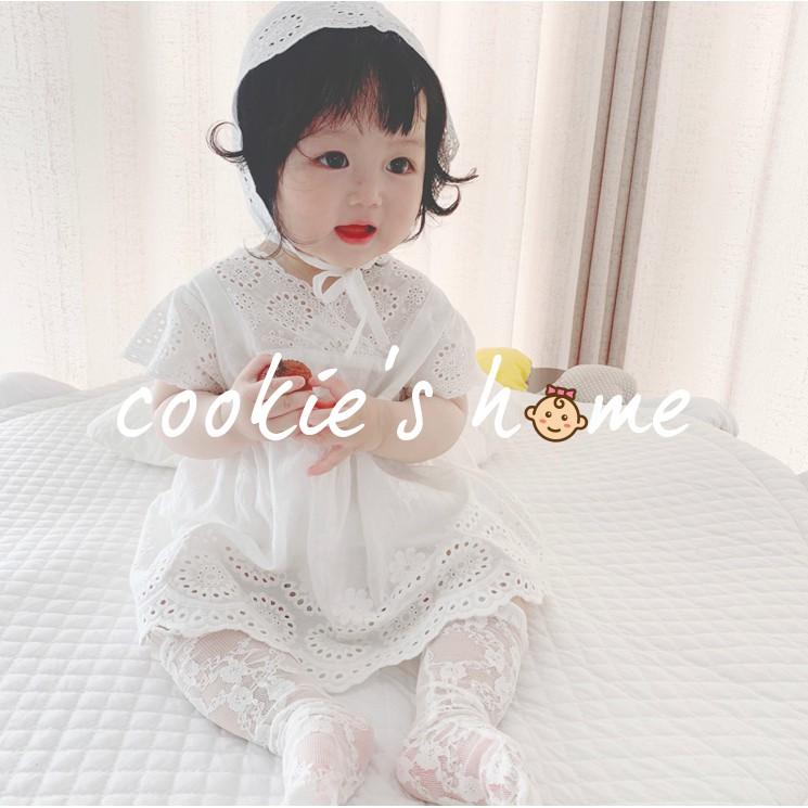 [Cookie'sHome x princess] Bộ body trắng kèm nơ coton cho bé gái sơ sinh chụp thôi nôi đầy tháng studio