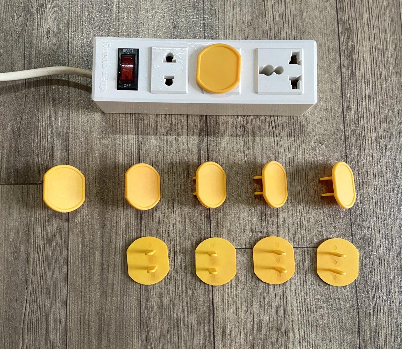 Combo 10 Nút Bịt Ổ Điện Tròn Lớn Đường Kính 3CM Bảo Vệ An Toàn Cho Bé