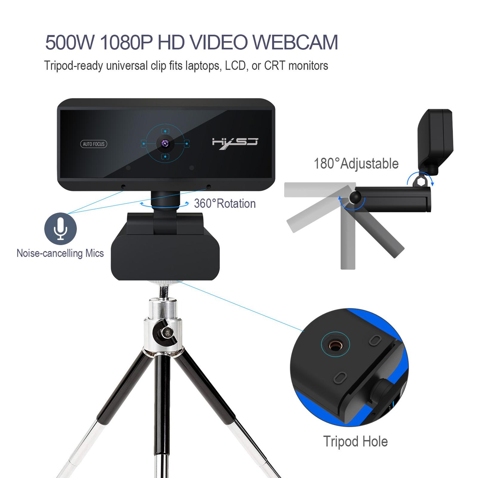 USB Webcam with Microphone for Computer PC Laptop Desktop