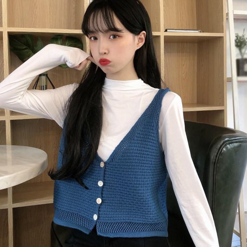 Áo Len Nữ Không Tay Dáng Rộng Thời Trang Dễ Phối